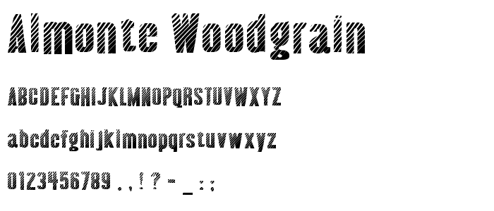 Almonte Woodgrain font